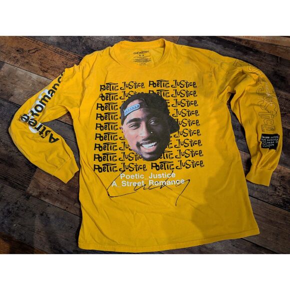 Vintage Tupac "Poetic Justice" Long Sleeve Tee - Iconic Hip Hop Style - Picture 1 of 4